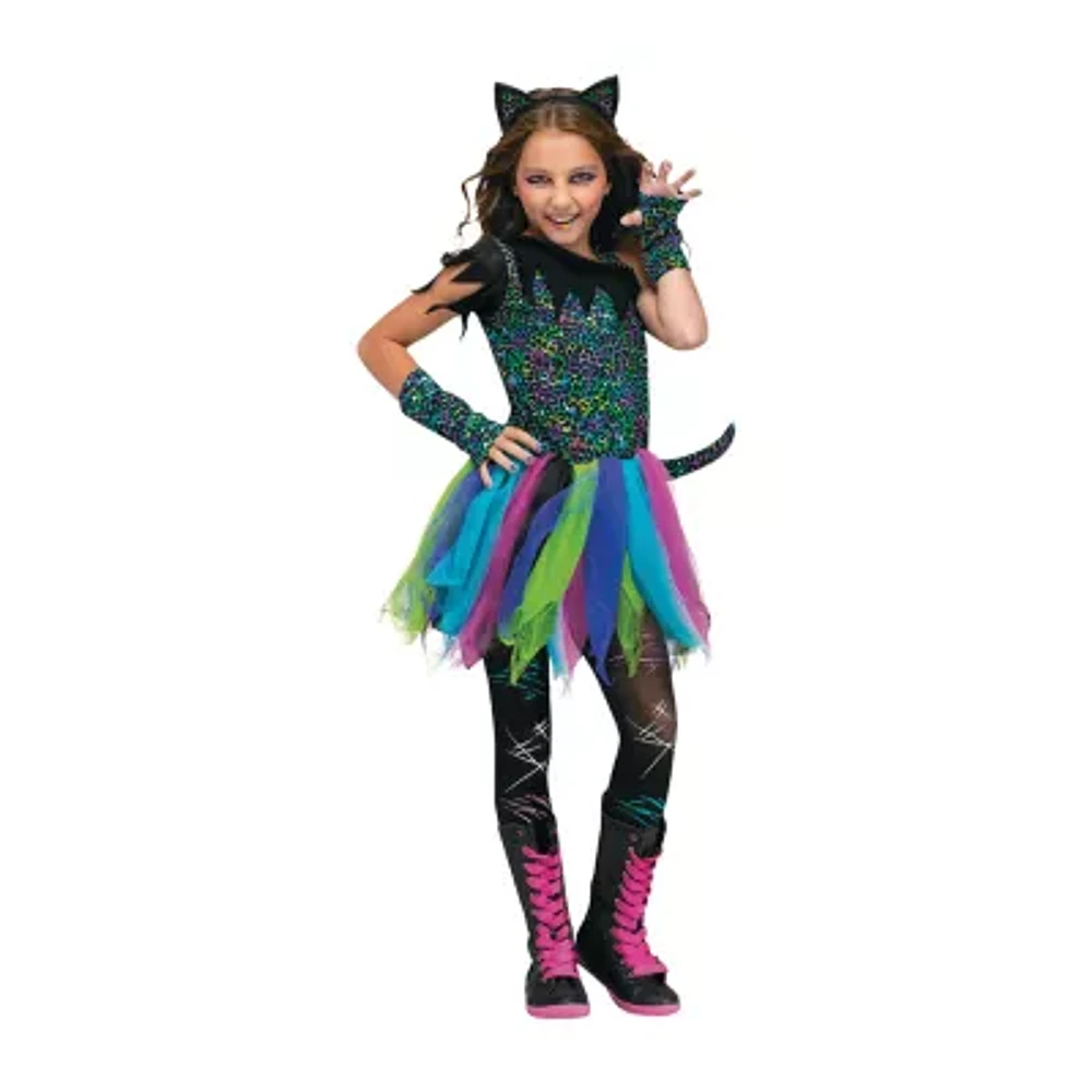 Little & Big Kid Girls Wild Cat Costume