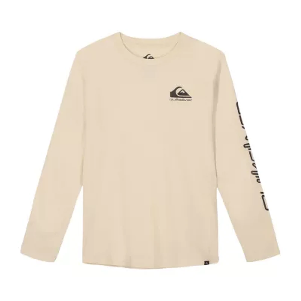 Quiksilver Big Kid Boys Crew Neck Long Sleeve Regular Fit Graphic T-Shirt