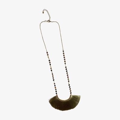 Bijoux Bar Fringe Womens 12 Inch Link Chain Necklace
