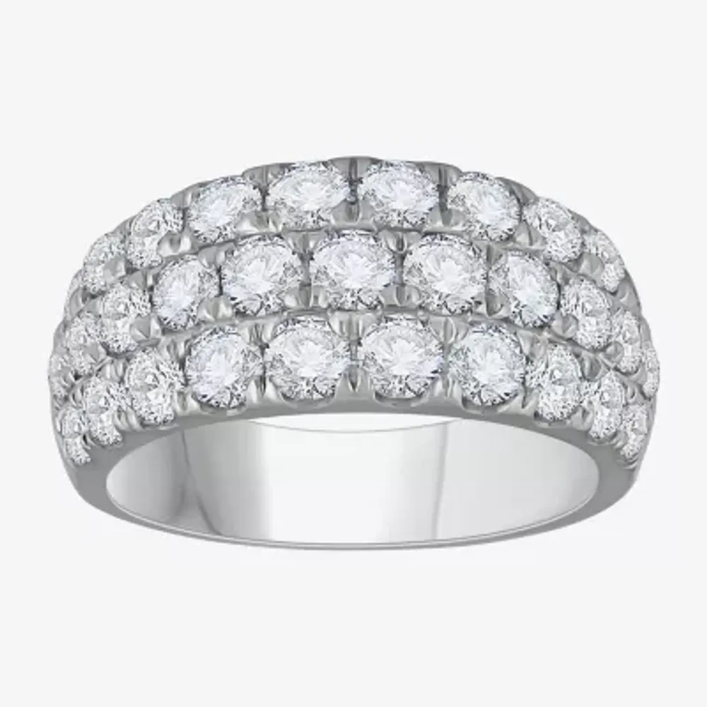(H-I / Si1) Womens 5.5MM 3 CT. T.W. Lab Grown White Diamond 14K Gold Anniversary Band