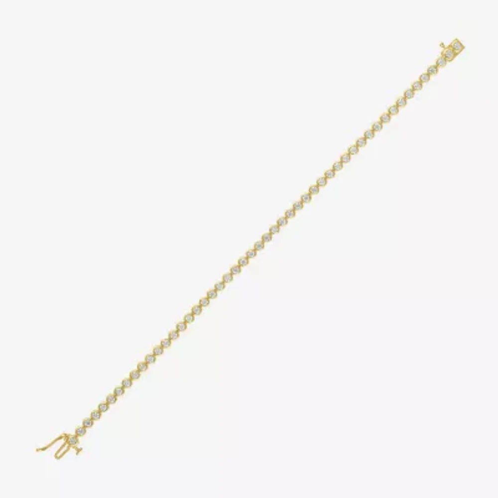 (G-H / Si2-I1) Womens 2 CT. T.W. Lab Grown Diamond 10K Gold 7.25 Inch Tennis Bracelet