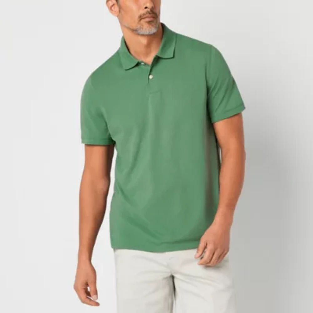 St. John's Bay Premium Stretch Mens Classic Fit Short Sleeve