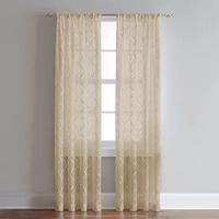 CHF Lyric Rod Pocket Sheer Single Curtain Panel