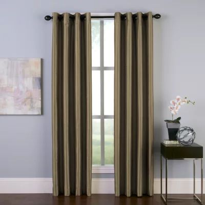 CHF Malta Grommet Top Light-Filtering Single Curtain Panel