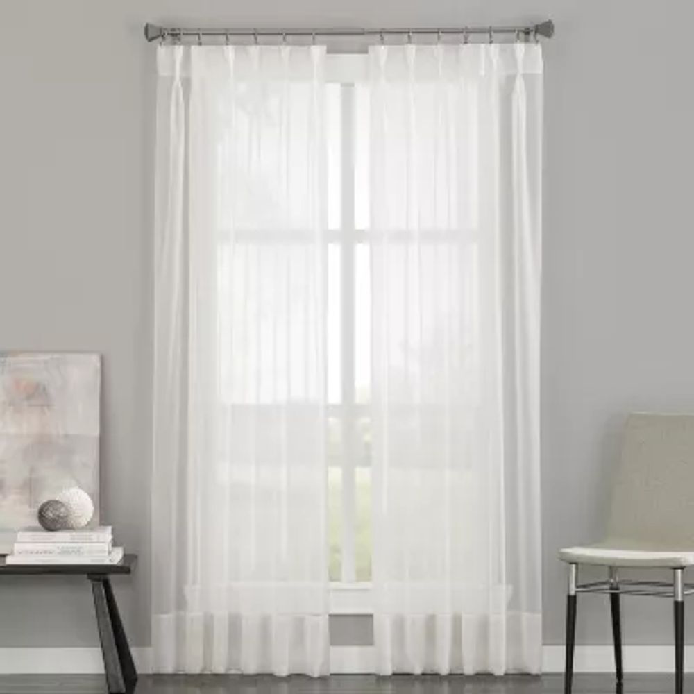 CHF Soho Pinch Pleat Sheer Single Curtain Panel