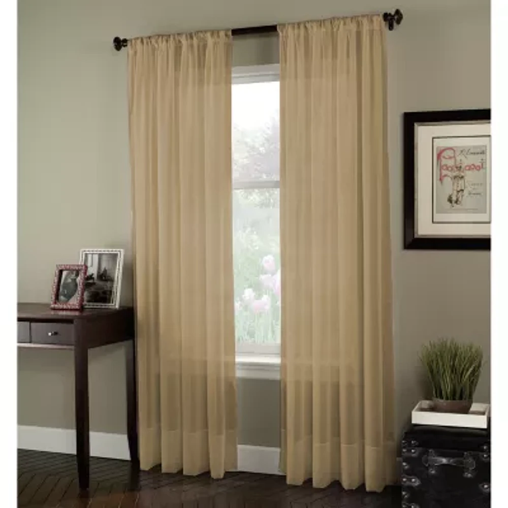 CHF Soho Rod Pocket Back Tab Sheer Single Curtain Panel