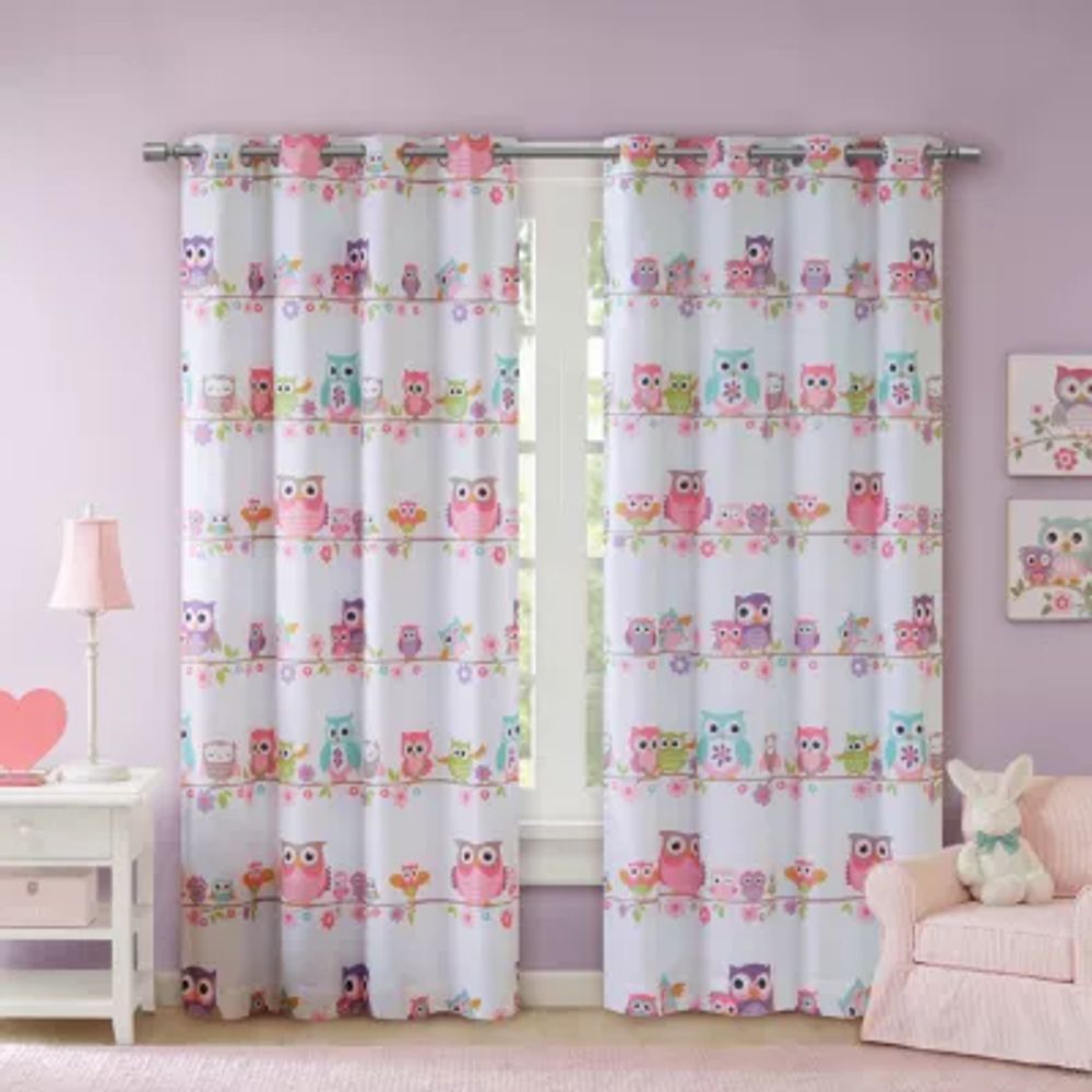 Intelligent Design Noctural Novelty Grommet Top Energy Saving Blackout Single Curtain Panel