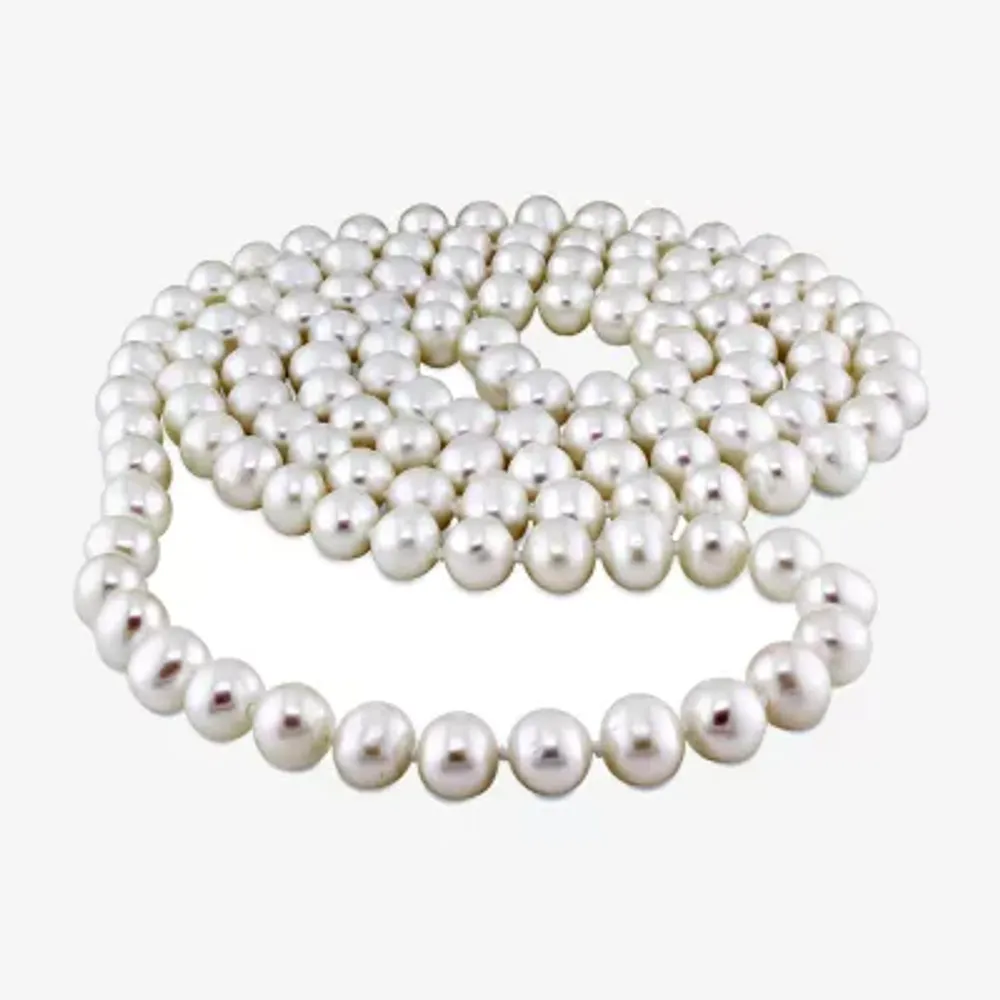 Womens White 36 Inch Strand Necklace