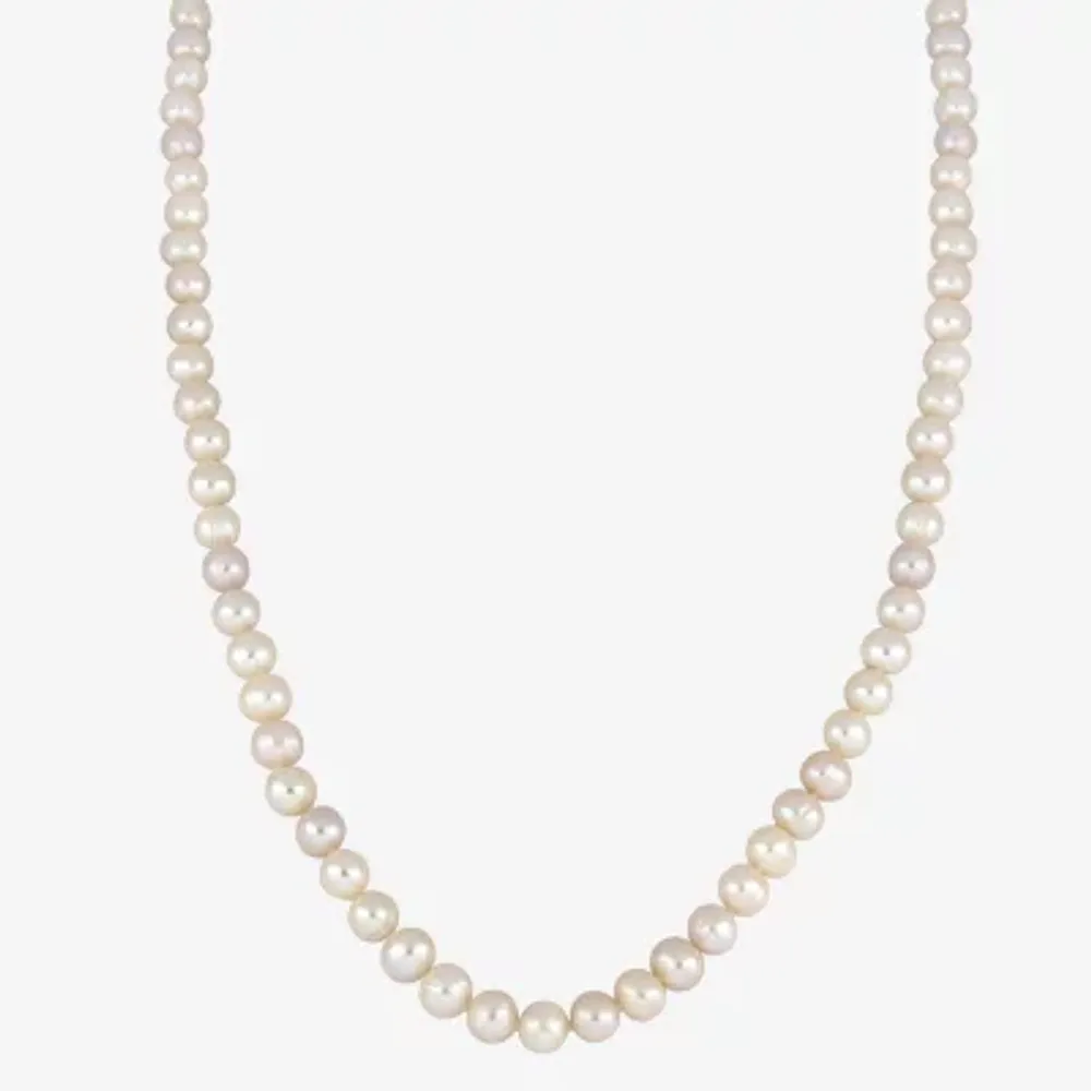 Womens White 36 Inch Strand Necklace