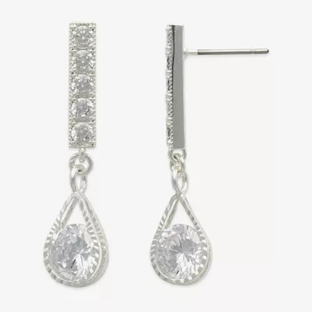 Mixit Womens Cubic Zirconia Hypoallergenic Drop Earrings