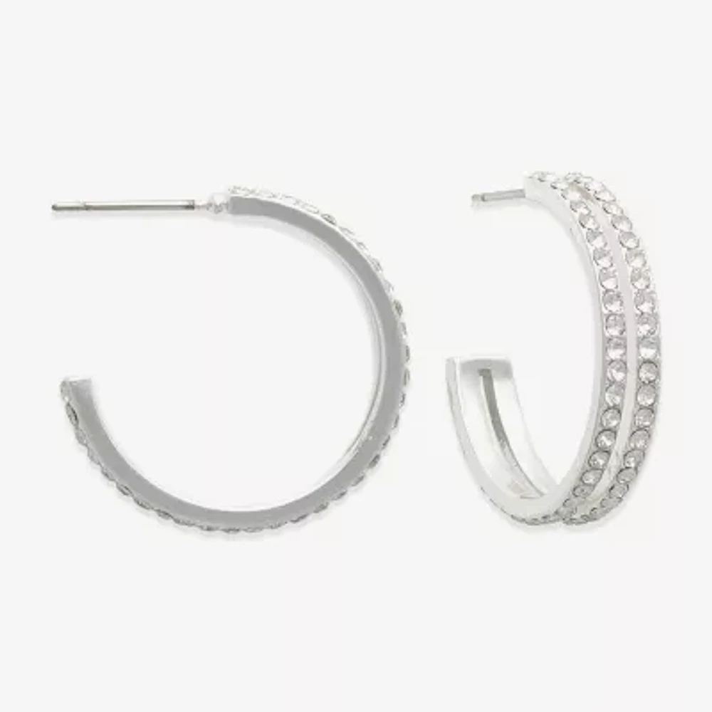 Mixit Womens 24mm Hoop Earrings