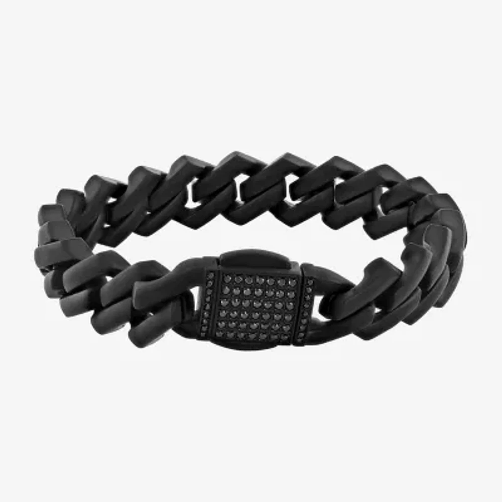 Mens Stainless Steel 8 3/4 Inch Link Bracelet