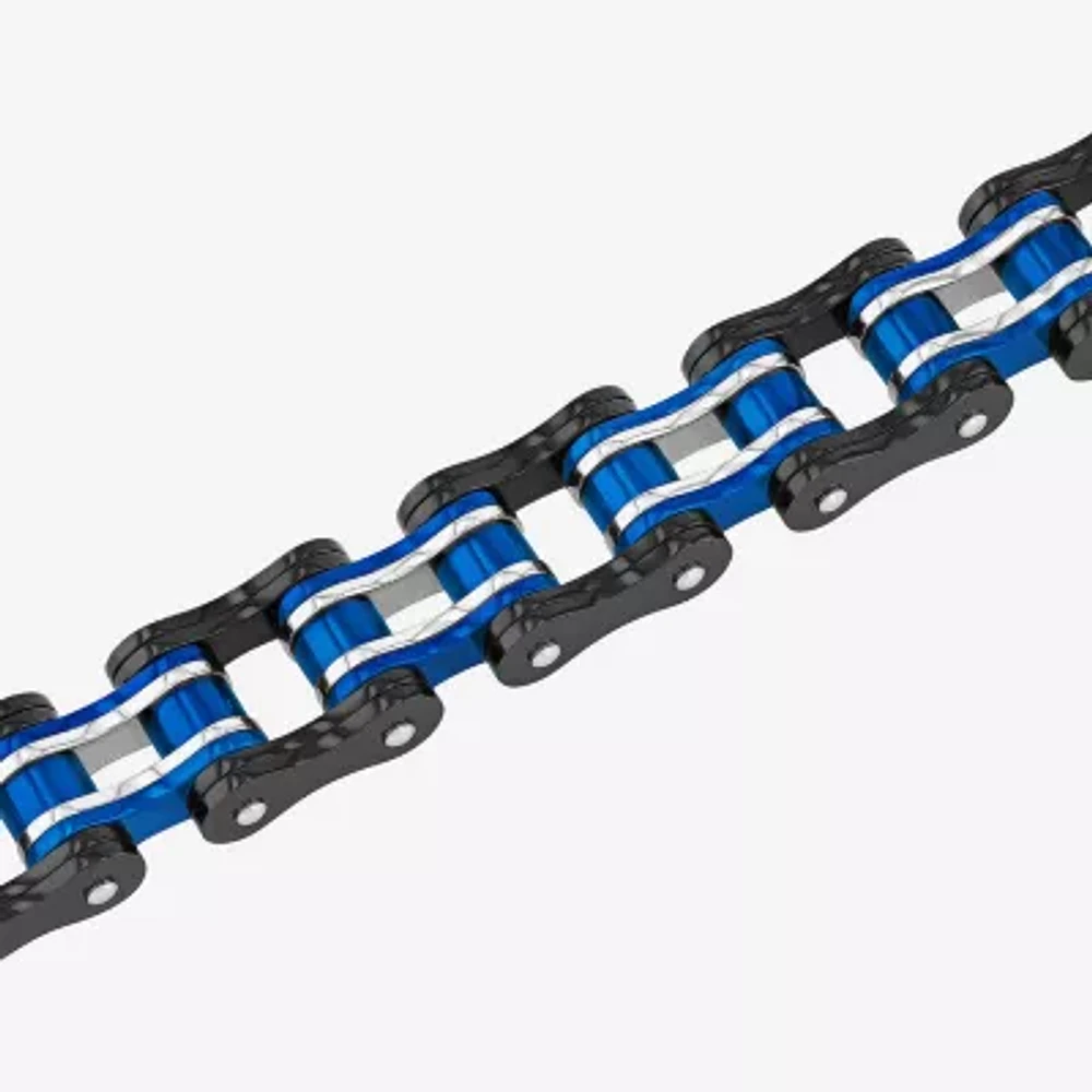 Mens Stainless Steel Solid 8 1/2 Inch Link Bracelet