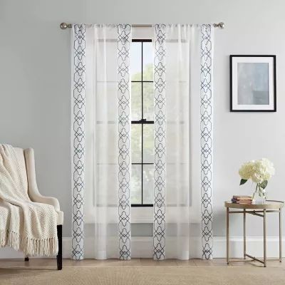Vue Soren Rod Pocket Sheer Set of 2 Curtain Panel