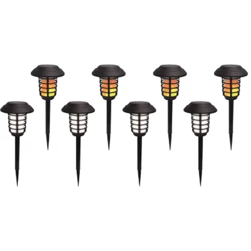 Bell + Howell Solar Powered Pathway and Garden Lights with 2 Lighting Modes - Set of 8