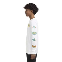 Hurley Big Kid Boys Crew Neck Long Sleeve Regular Fit Graphic T-Shirt