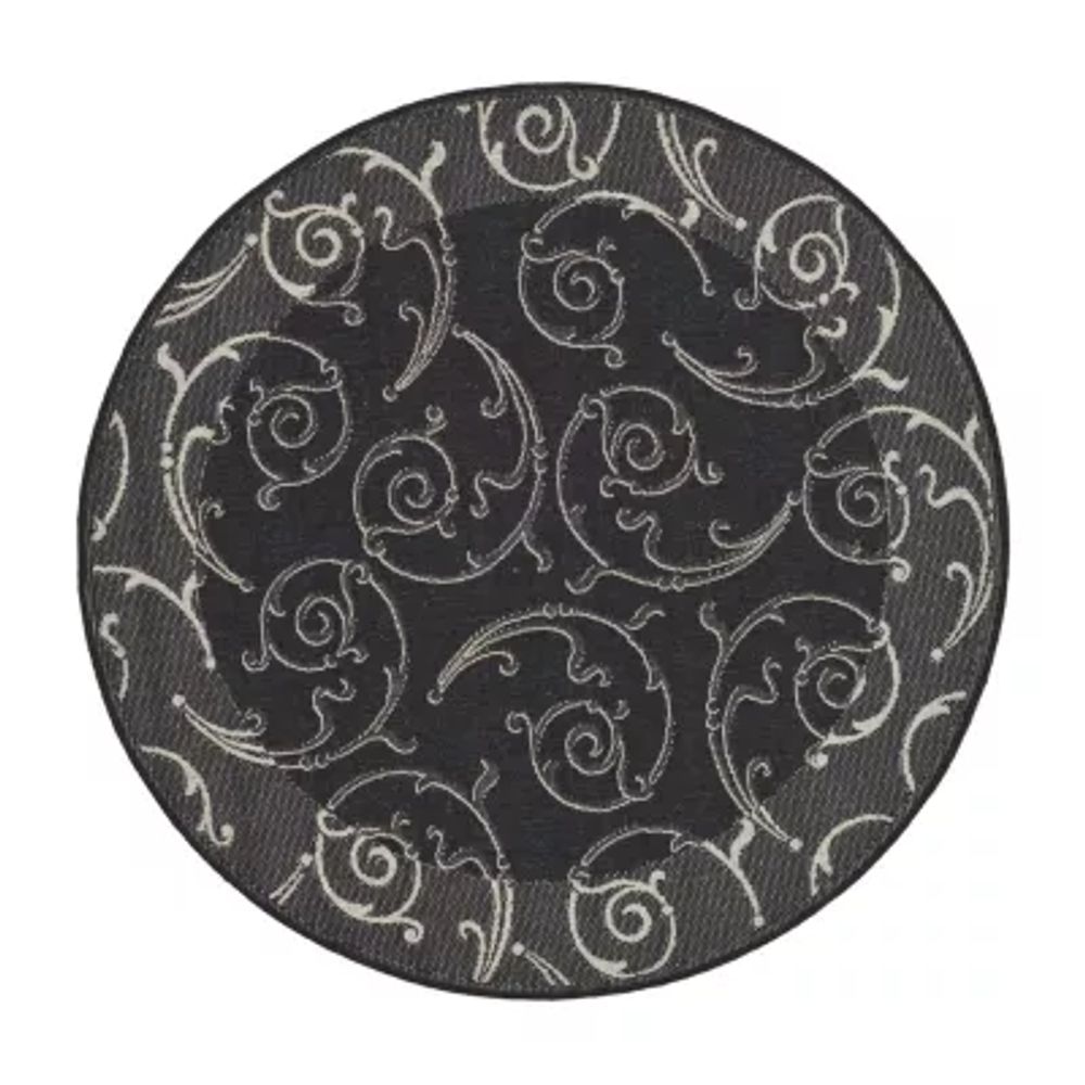 Safavieh Torvald Oriental Indoor Outdoor Round Area Rug