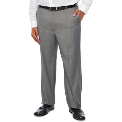 J. Ferrar Ultra Comfort Mens Big and Tall Stretch Fabric Classic Fit Flat Front Suit Pant