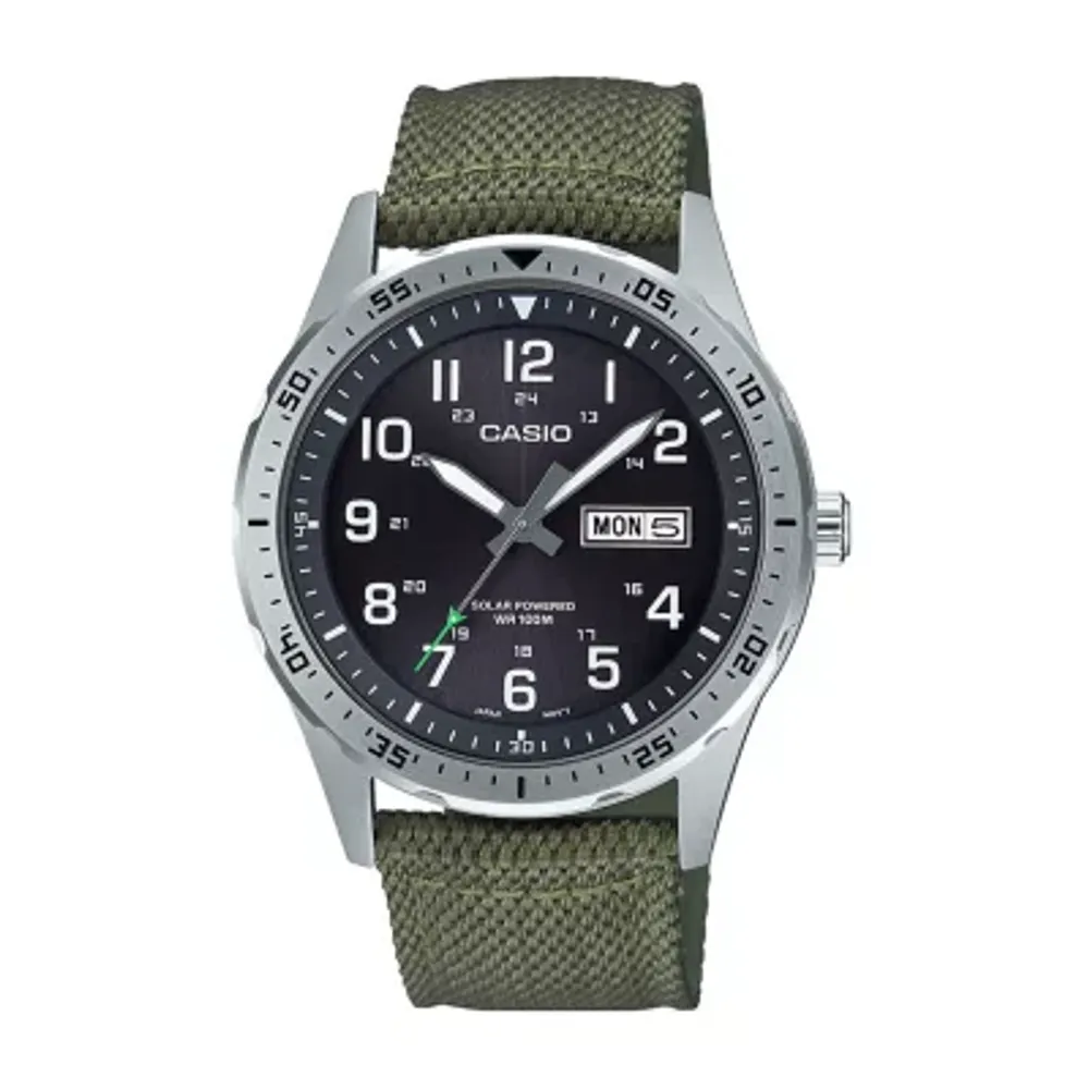 Casio Mens Green Strap Watch Mtps120l-3av