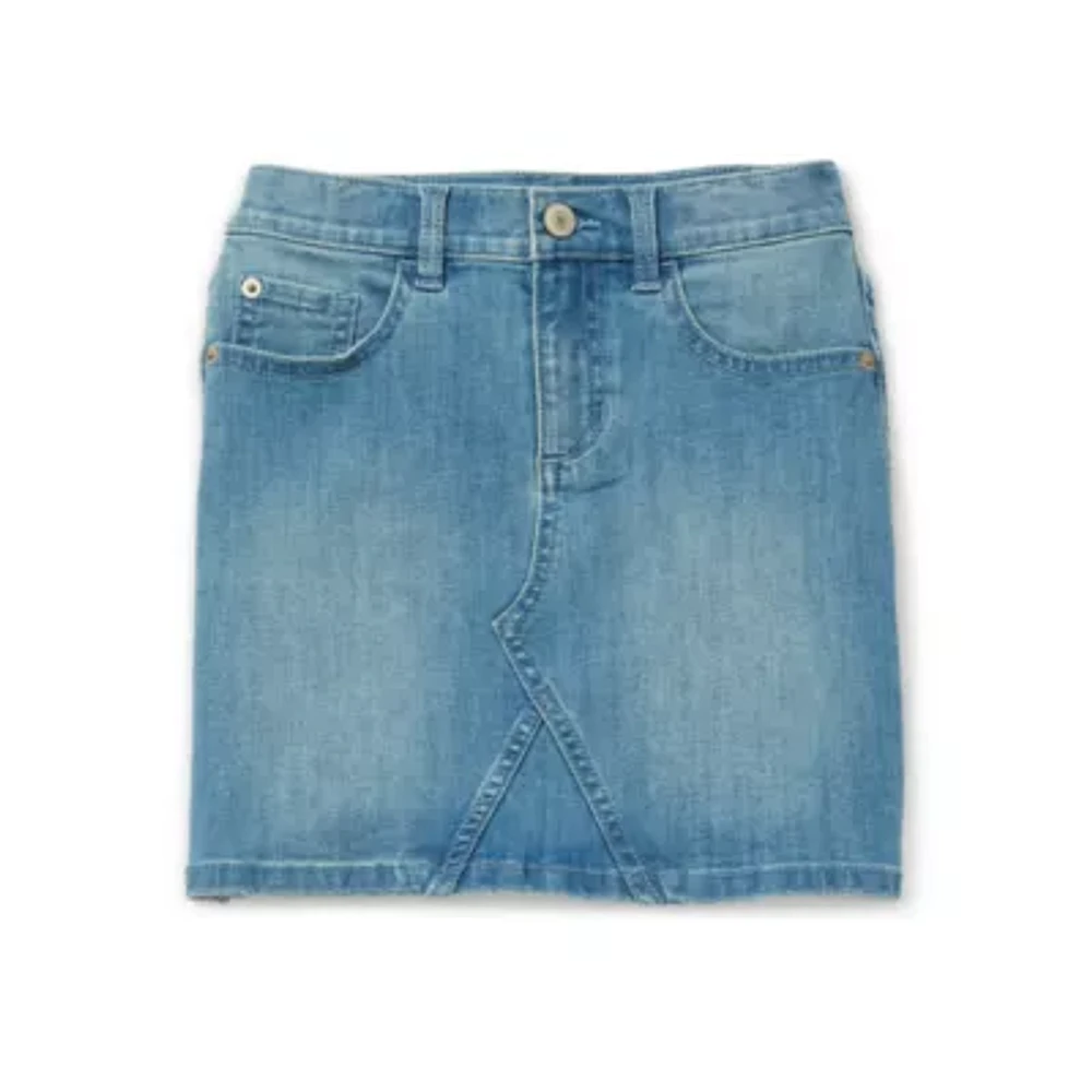 Thereabouts Little & Big Kid Girls Adjustable Waist Midi Denim Skirt