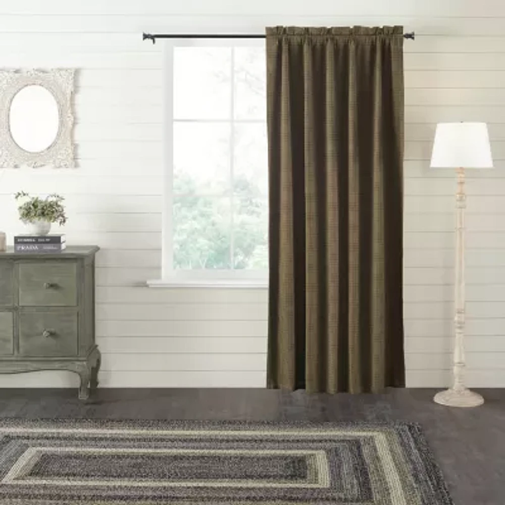 Vhc Brands Tea Cabin Rod Pocket Blackout Single Curtain Panel