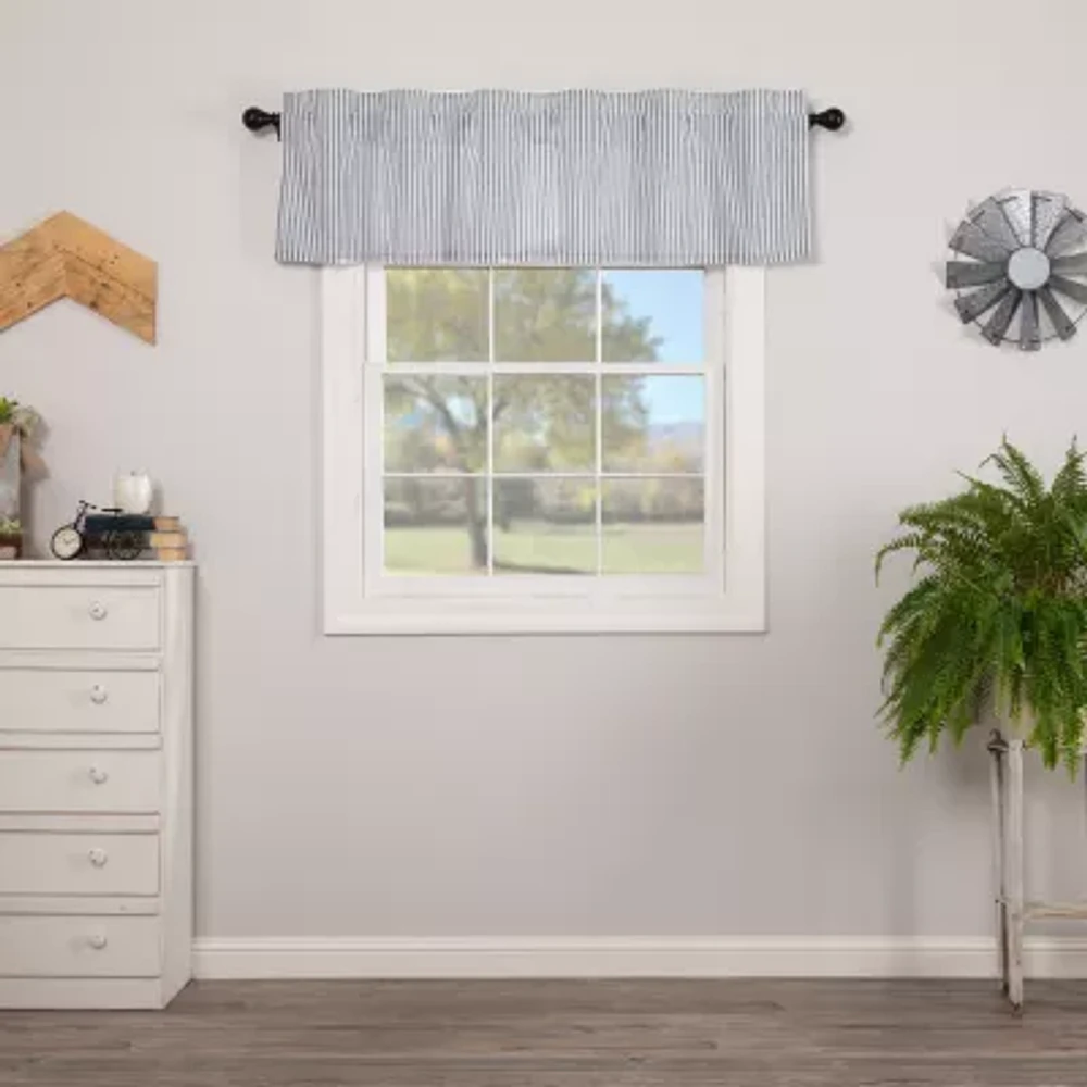 Vhc Brands Sawyer Ticking Rod Pocket Tailored Valance