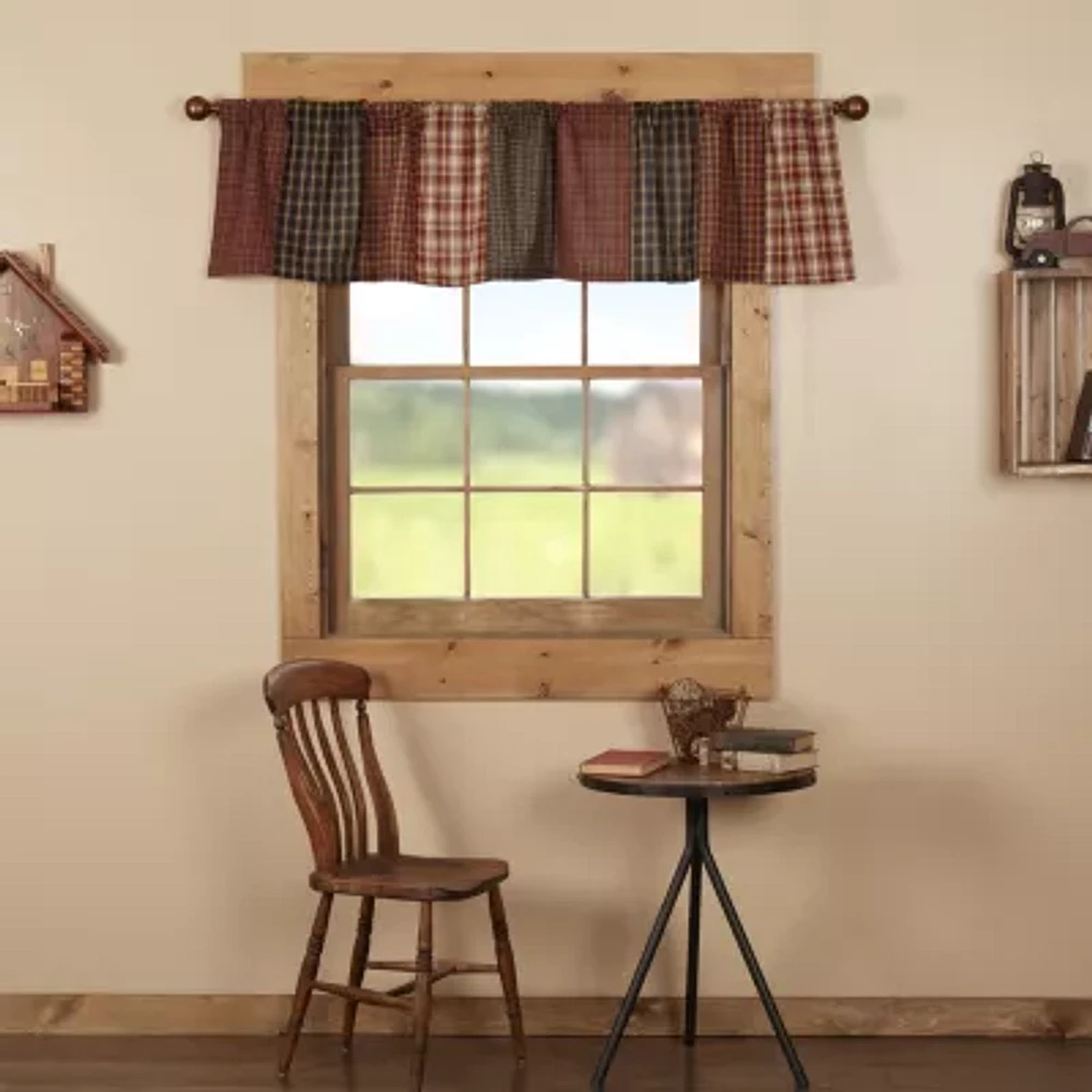 Vhc Brands Beckham Patchwork Rod Pocket Tailored Valance