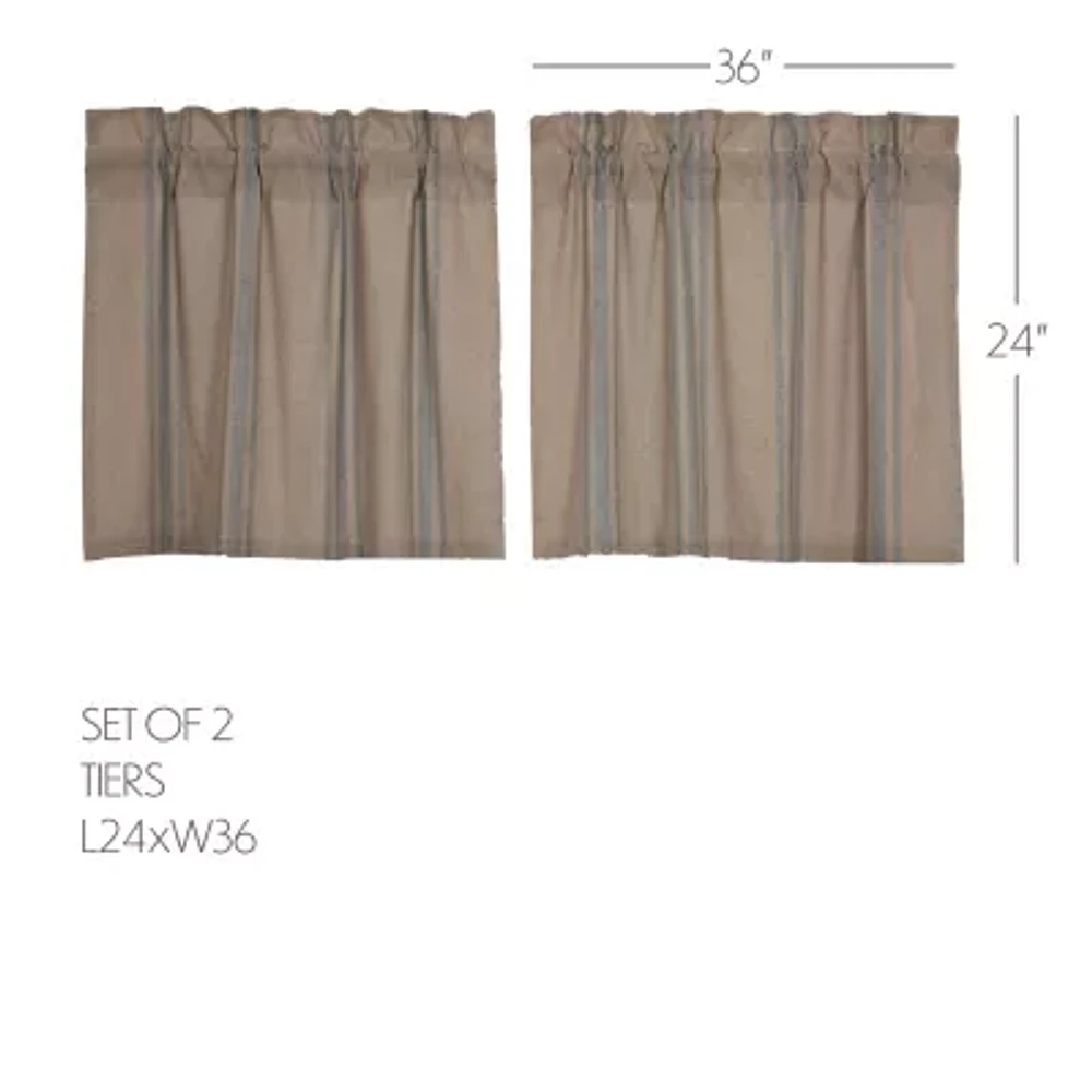 Vhc Brands Grain Sack 2-pc. Rod Pocket Window Tier