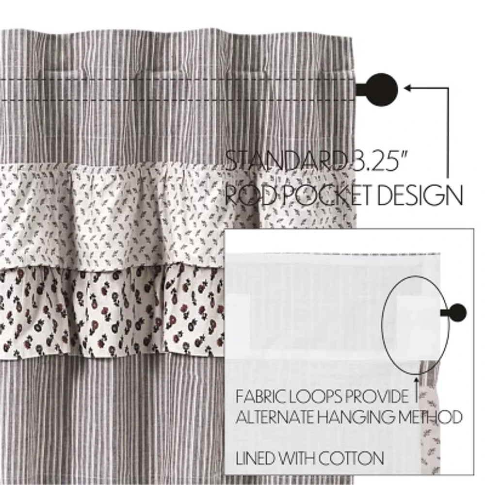 Vhc Brands Florette 2-pc. Rod Pocket Window Tier