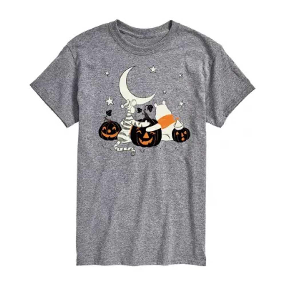 Mens Short Sleeve Winnie The Pooh Halloween Graphic T-Shirt
