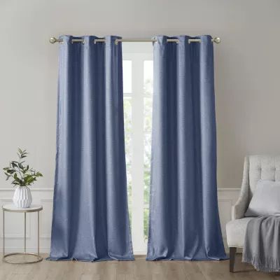 Sunsmart Leighton Energy Saving 100% Blackout Grommet Top Set of 2 Curtain Panel