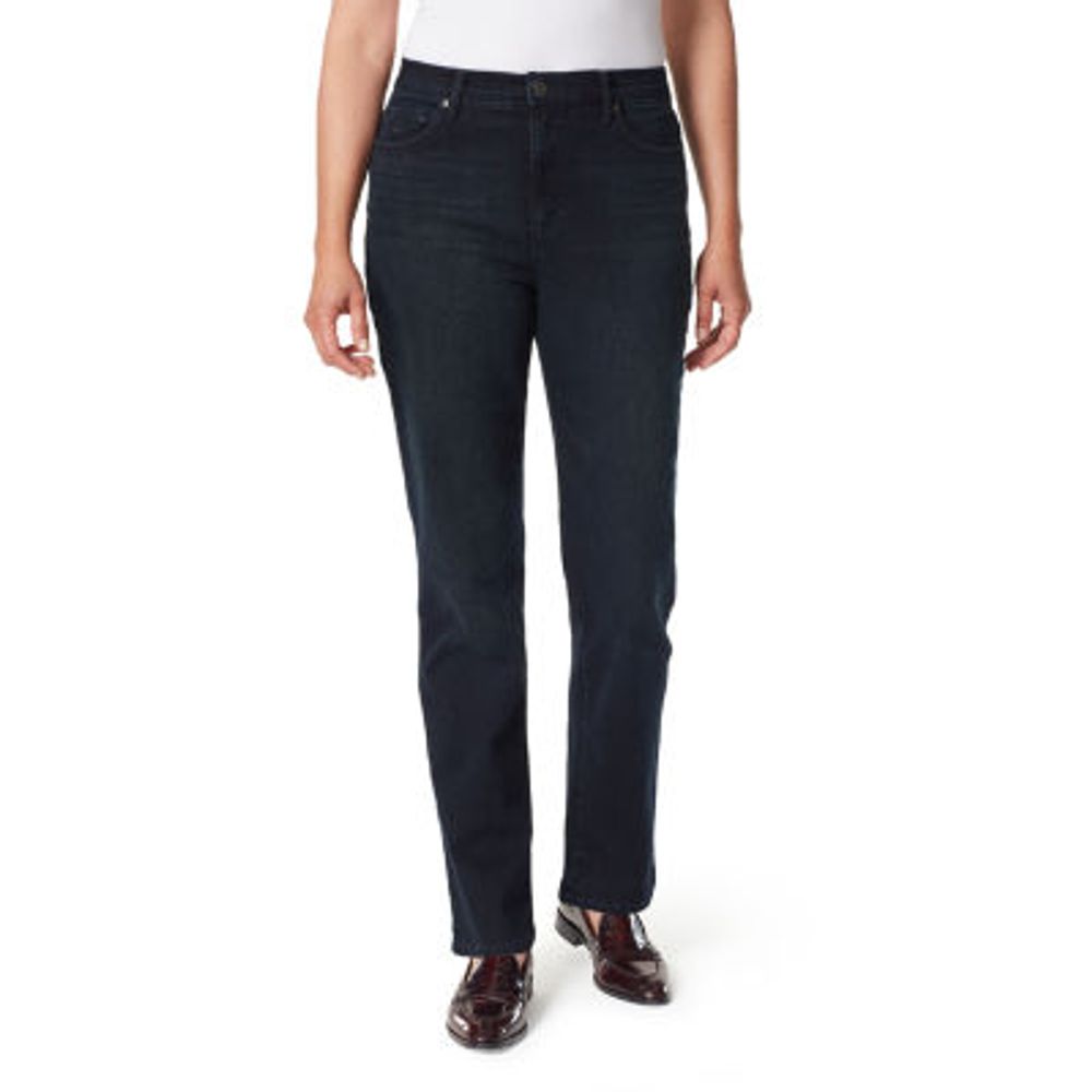 Gloria Vanderbilt Amanda Stretch Fabric Womens High Rise Straight Leg Regular Fit Jean