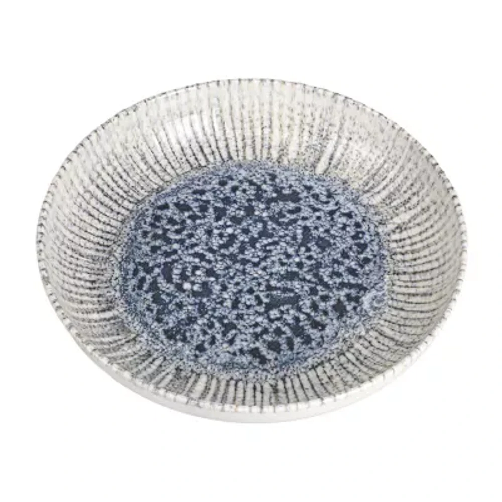 Porland Blue Iris Collection 2-pc. Porcelain Pasta Bowl
