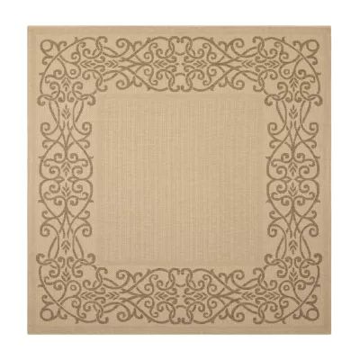 Safavieh Courtyard Collection Dara Oriental Indoor/Outdoor Square Area Rug