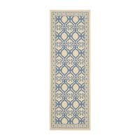 Safavieh Courtyard Collection Desi Geometric Indoor/Outdoor Runner Rug