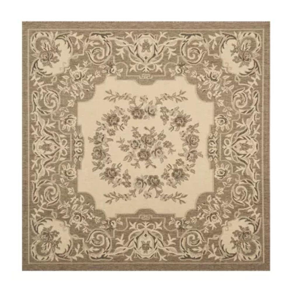 Safavieh Courtyard Collection Dorothea Oriental Indoor/Outdoor Square Area Rug