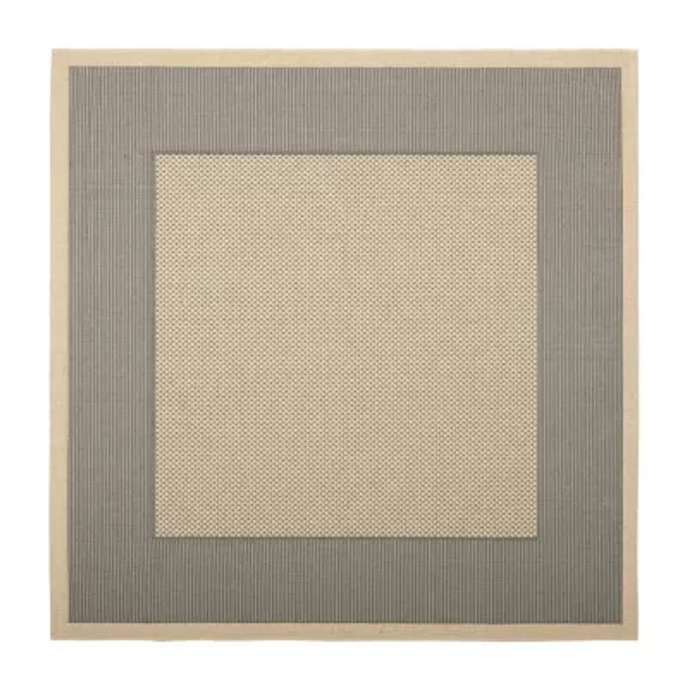Safavieh Courtyard Collection Trina Bordered Indoor/Outdoor Square Area Rug