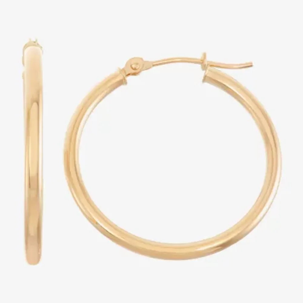 Womens 10K Gold 20mm Hoop Earrings