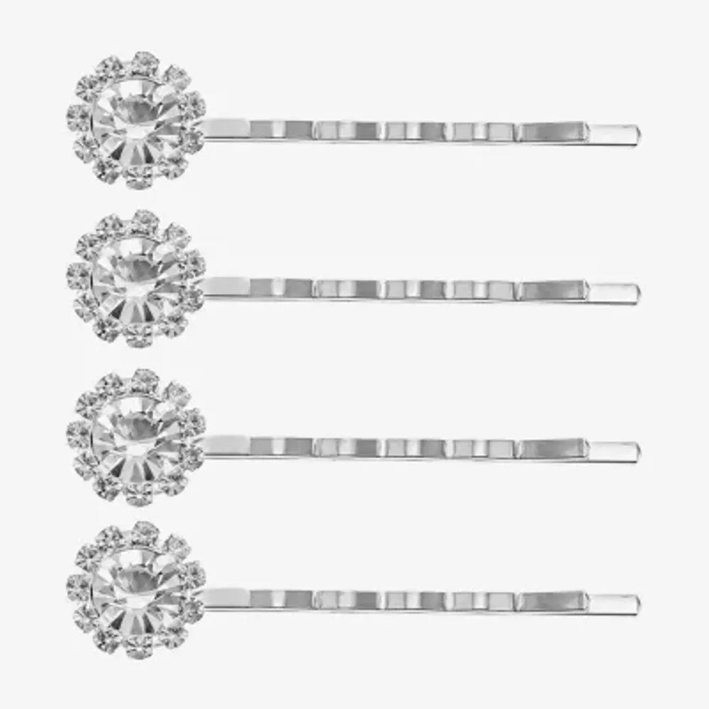 Monet Jewelry Silver Tone 4-pc. Bobby Pin