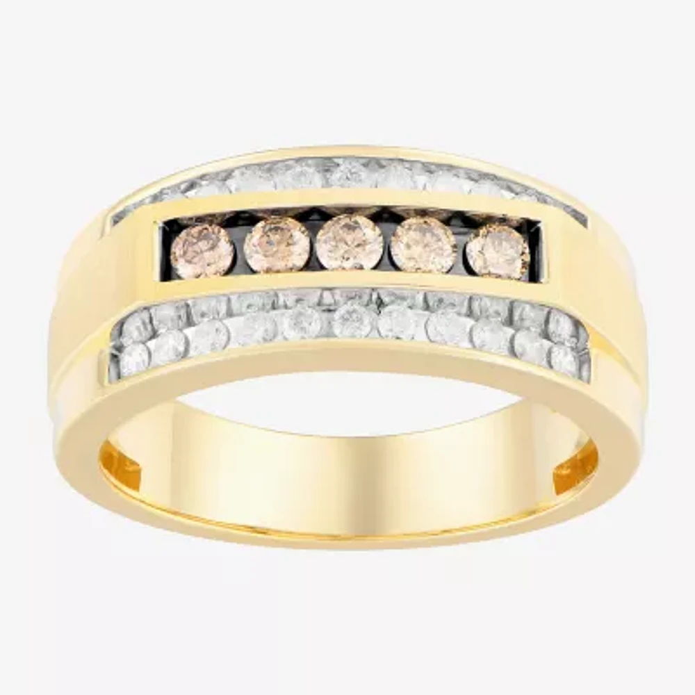 Mens 3/4 CT. T.W. Natural Diamond 10K Gold Fashion Ring