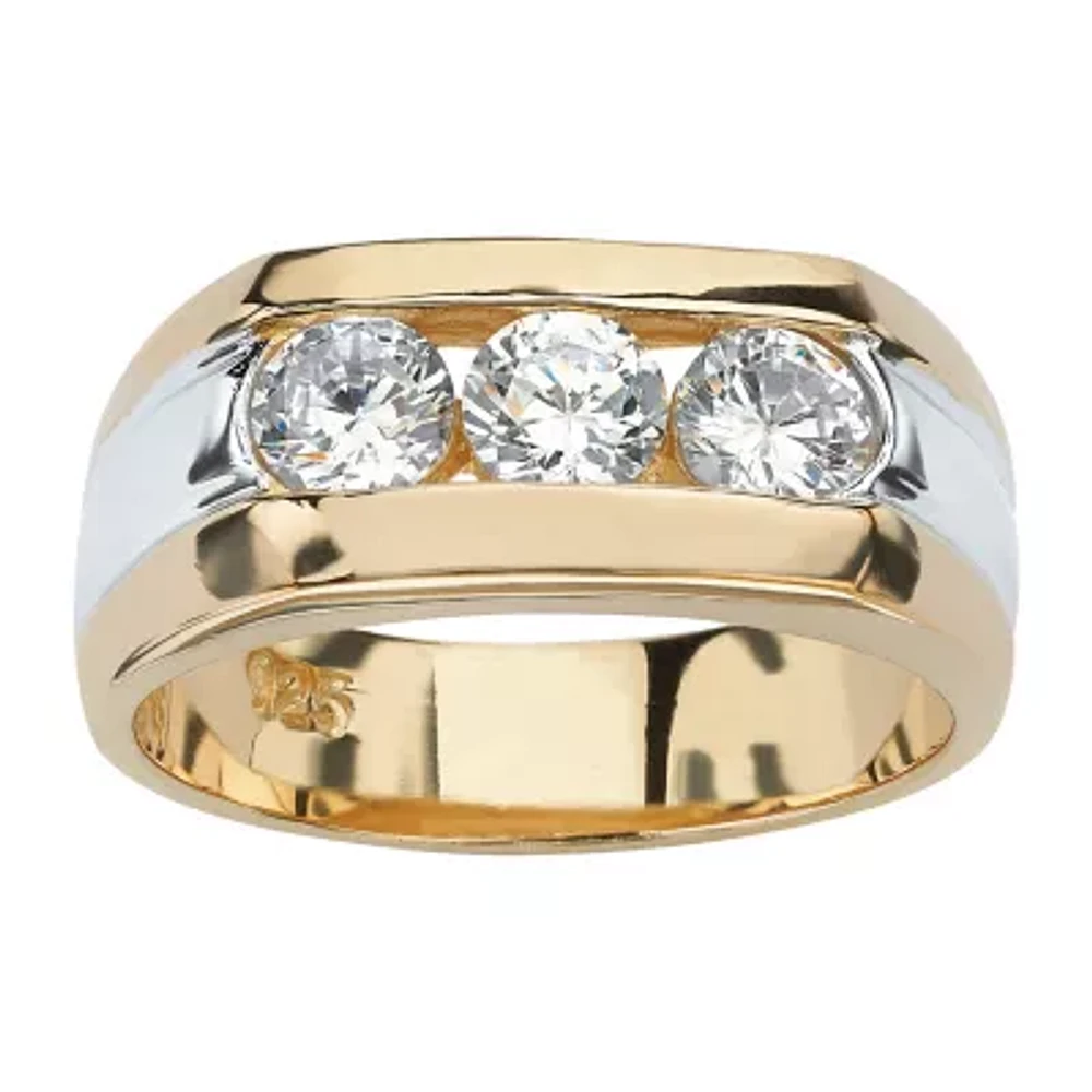 Mens 1 1/2 CT. T.W. Cubic Zirconia 14K Gold Over Silver Fashion Ring
