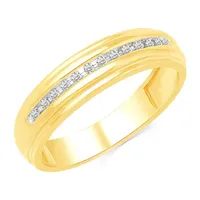 Mens 1/10 CT. T.W. Natural Diamond 10K Gold Band