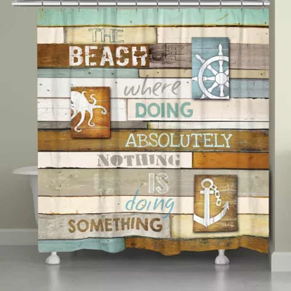 Laural Home Beach Mantra Shower Curtain
