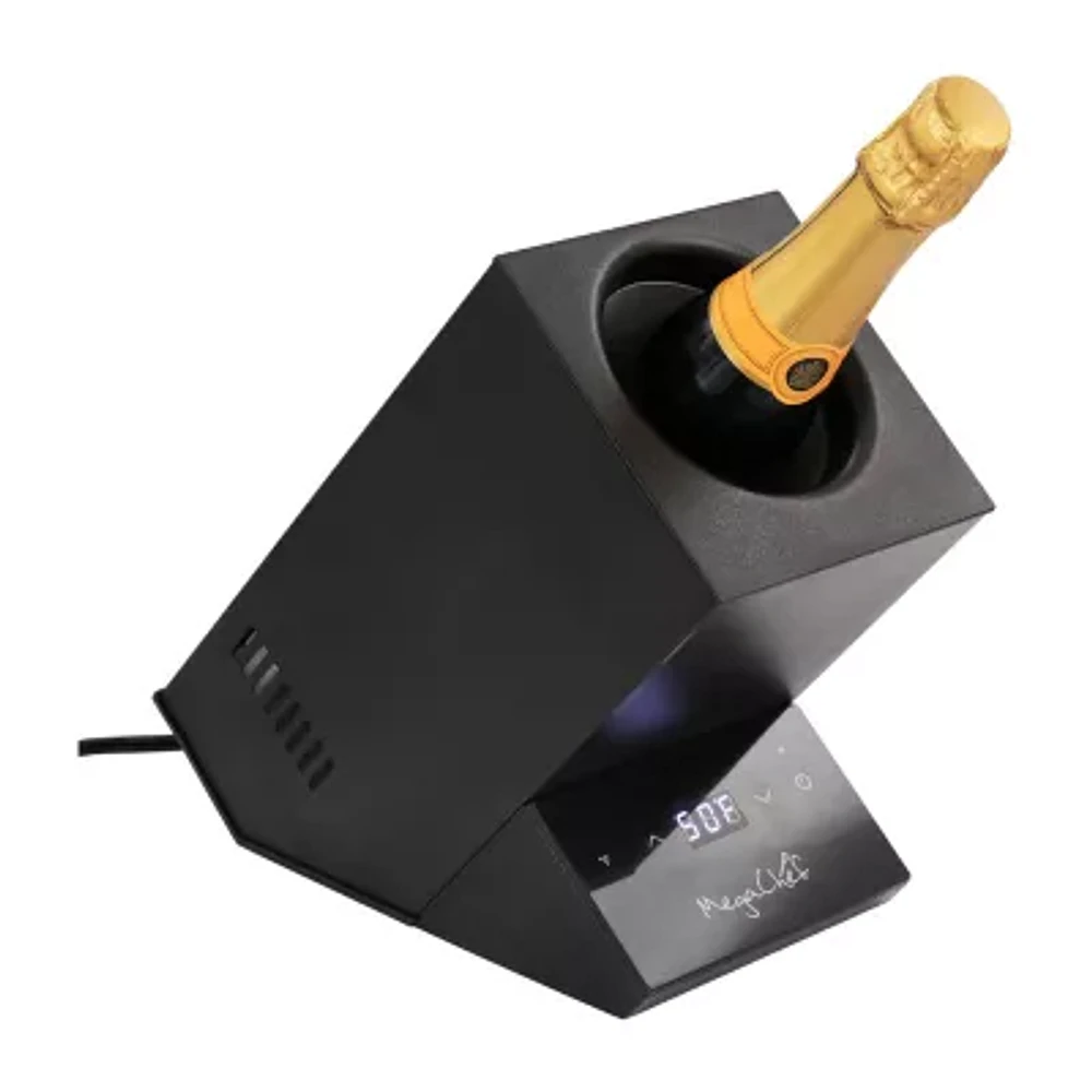 MegaChef Electric Wine Chiller with Digital Display in Black