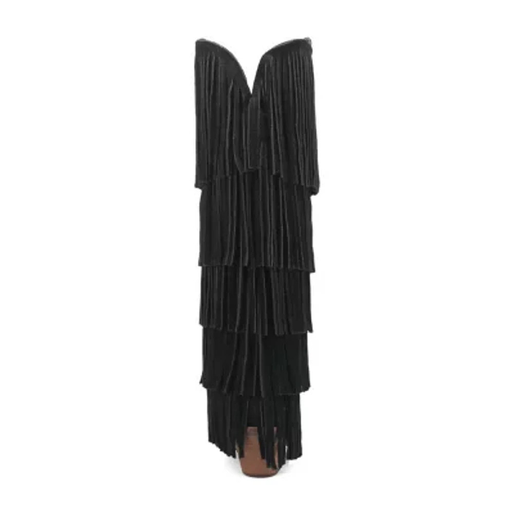 Dingo Womens Wild Child Stacked Heel Cowboy Boots