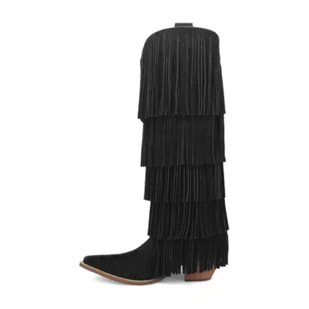 Dingo Womens Wild Child Stacked Heel Cowboy Boots