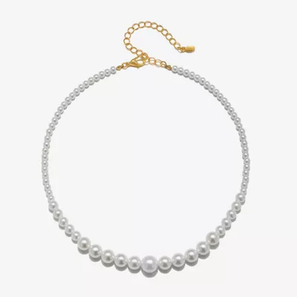 Bijoux Bar Delicates Gold Tone Womens 16 Inch Strand Necklace