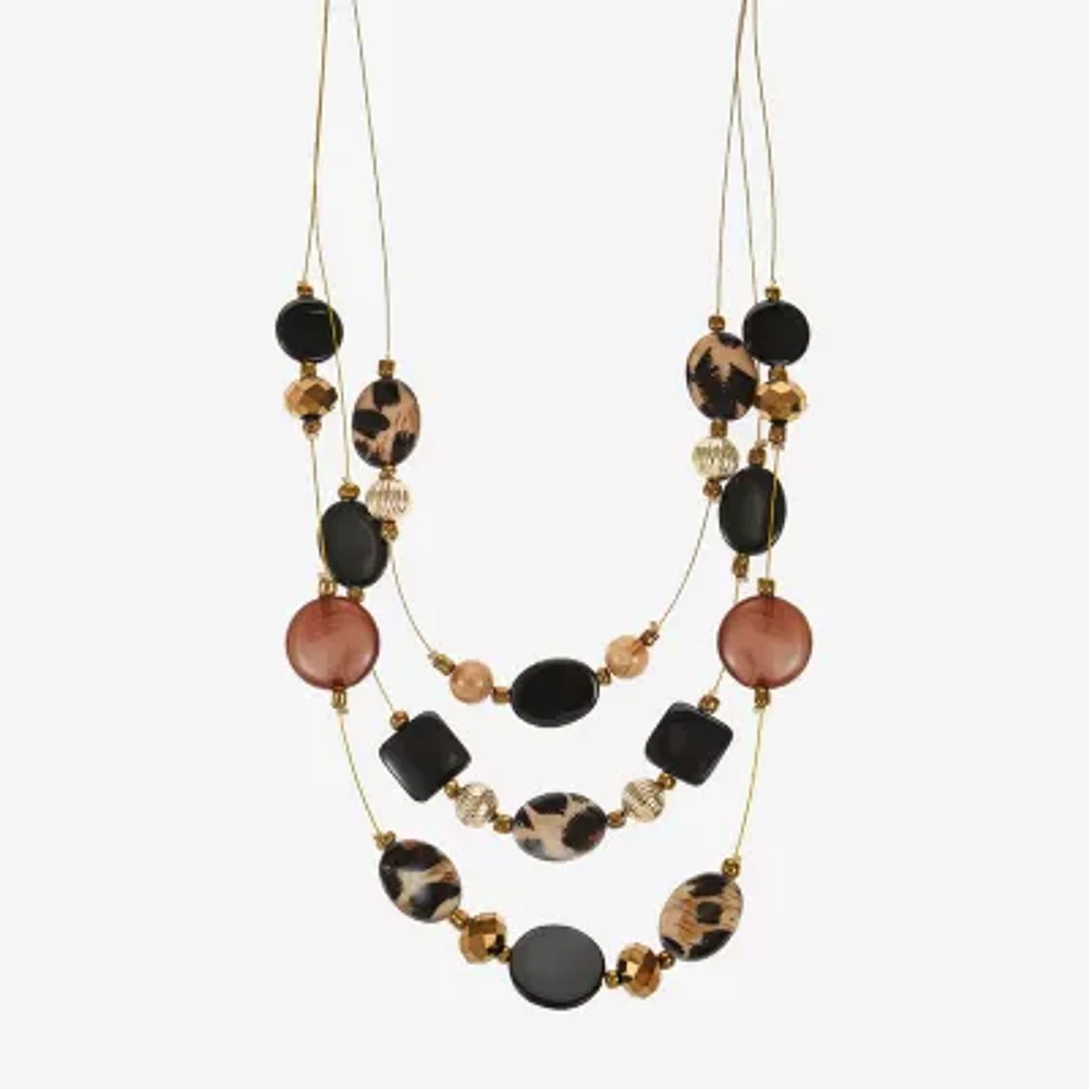 Mixit Gold Tone Illusion Necklace & Drop Earrings Womens 2-pc. Jewelry Set