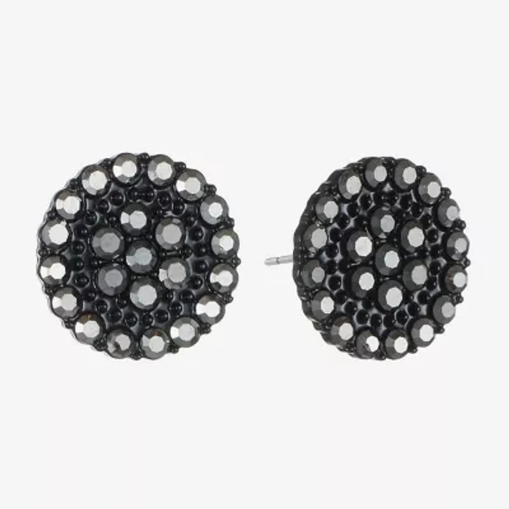 Mixit Black 7.1mm Stud Earrings