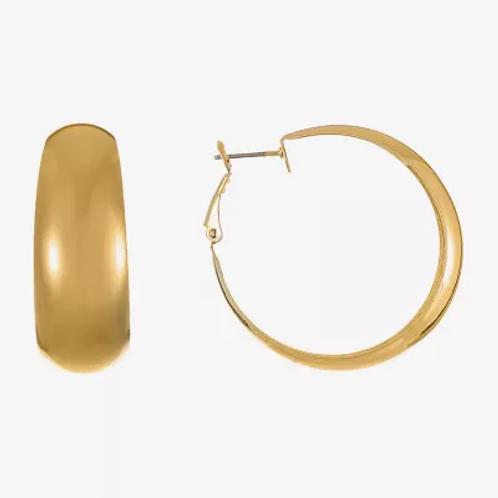 Liz Claiborne Womens 39.1mm Hypoallergenic Hoop Earrings